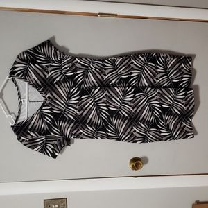 Slip On Dress. Palm Print. Size Large